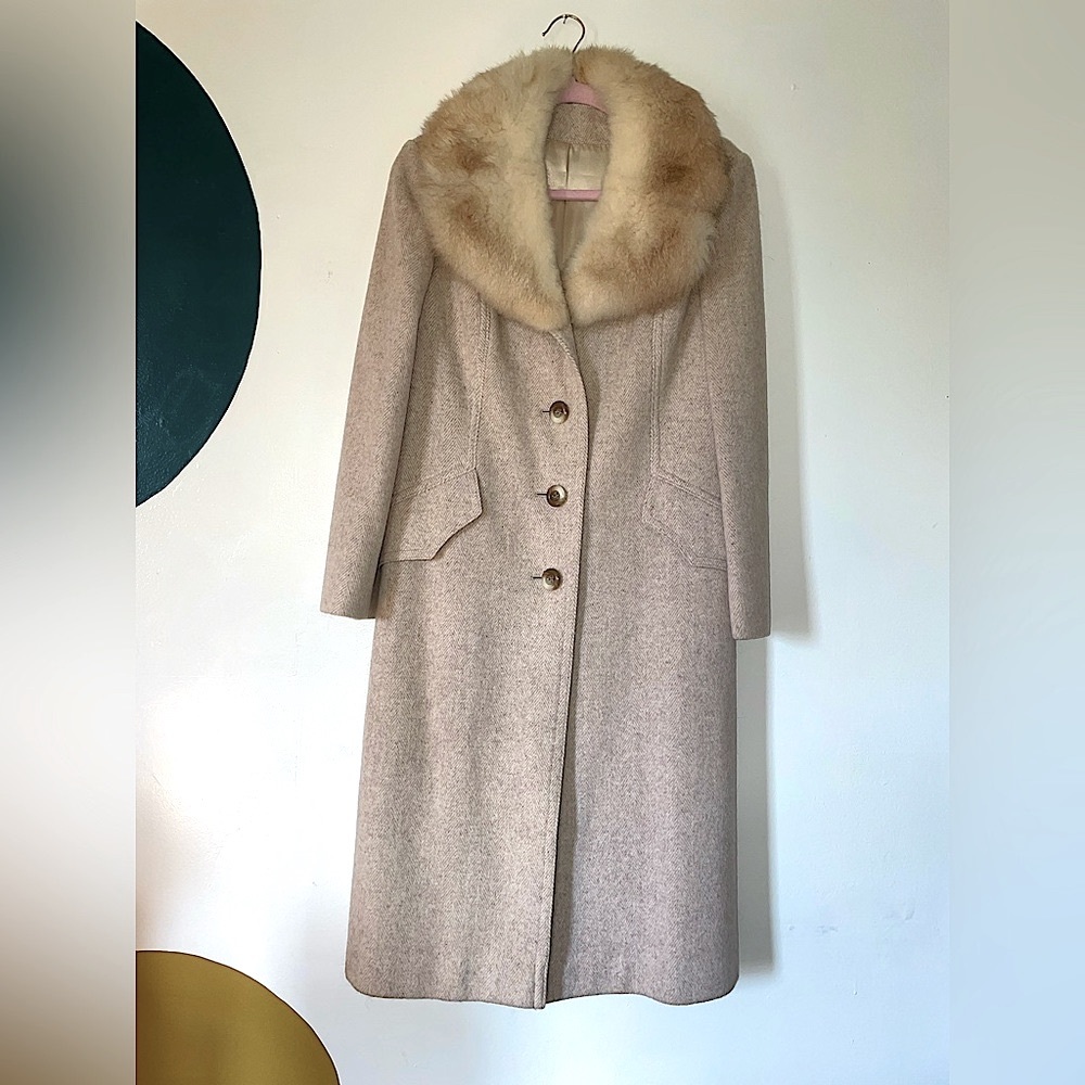 Vintage Belson wool and fur coat